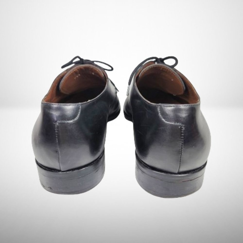 VERSACE CLASSIC V2 CABAL1 BLACK LEATHER LACE-UP MEN'S DRESS SHOES - SIZE: 9 - Picture 6 of 13